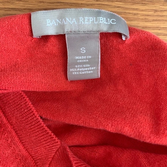 BANANA REPUBLIC | Silk Blend V Neck Sweater - Picture 2 of 9